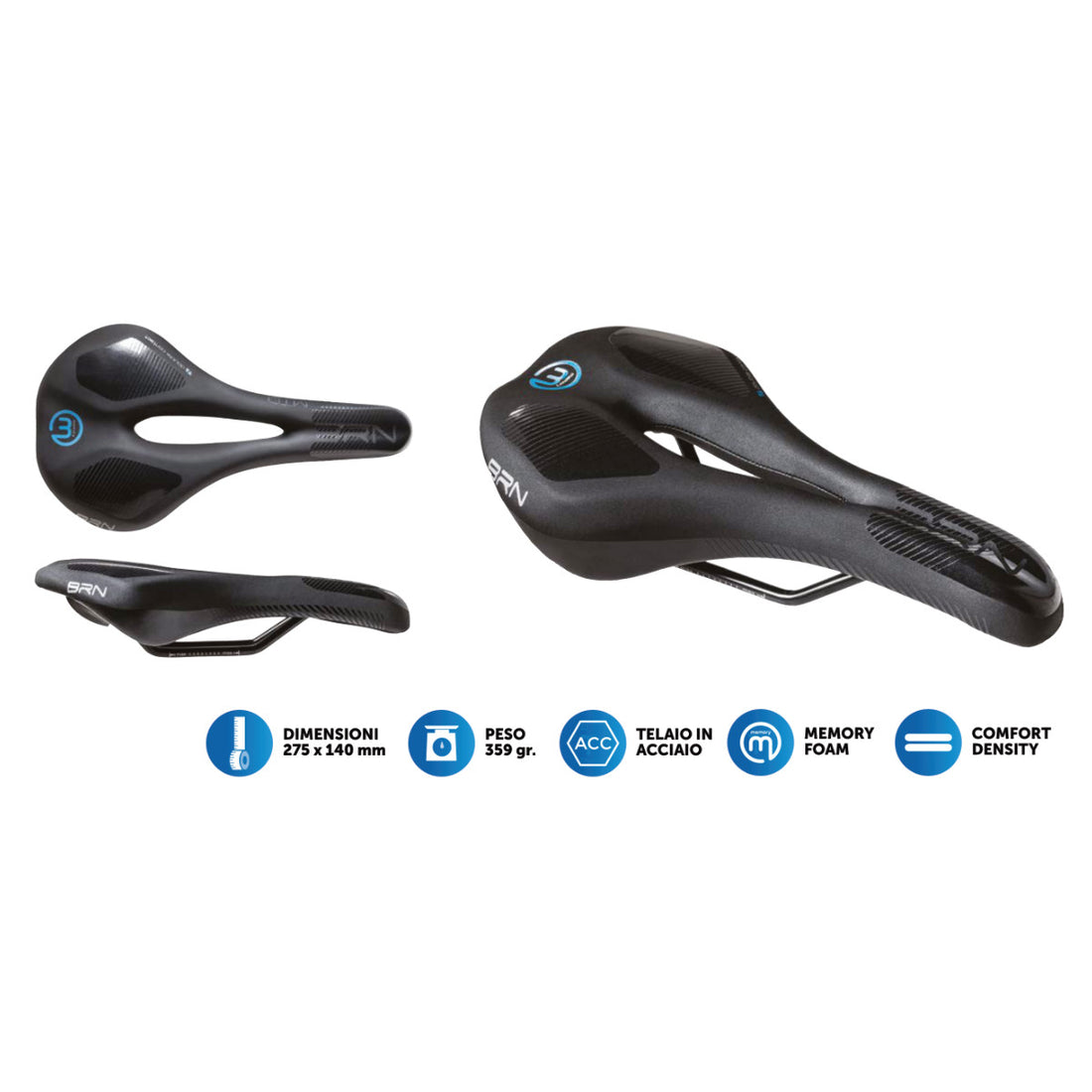 Sellino bici memory foam mtb